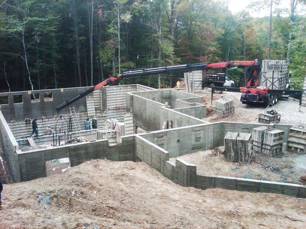 wide photo of foundation walls