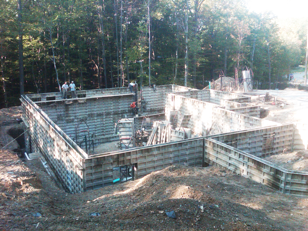 wide photo of foundation walls