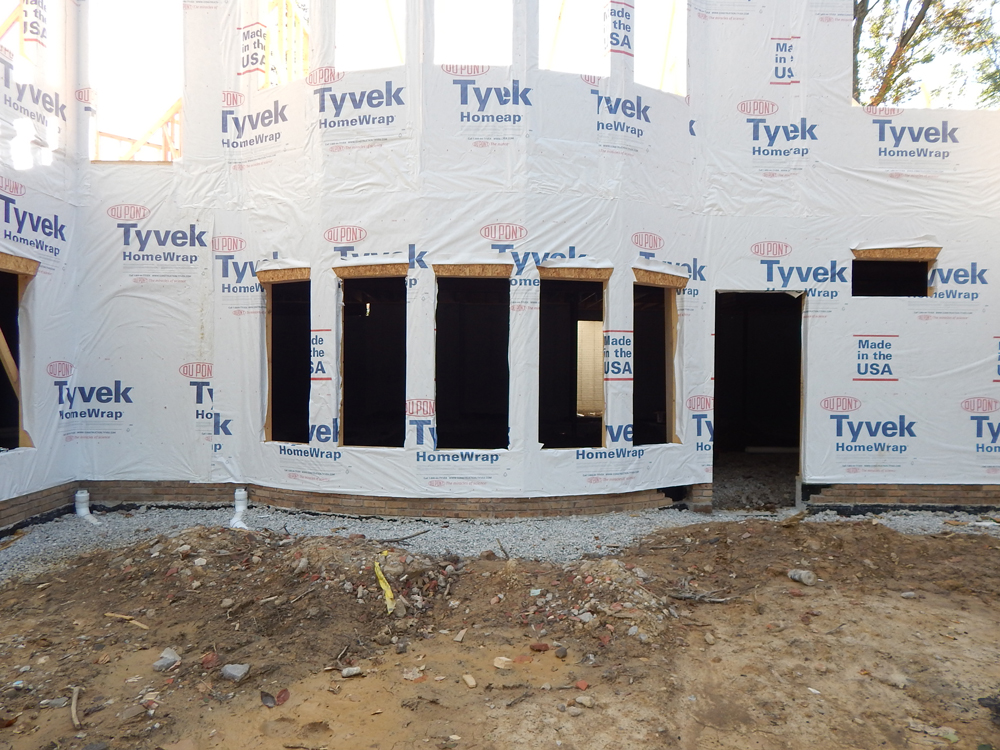 home with tyvek wrap